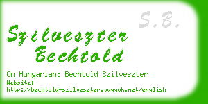 szilveszter bechtold business card